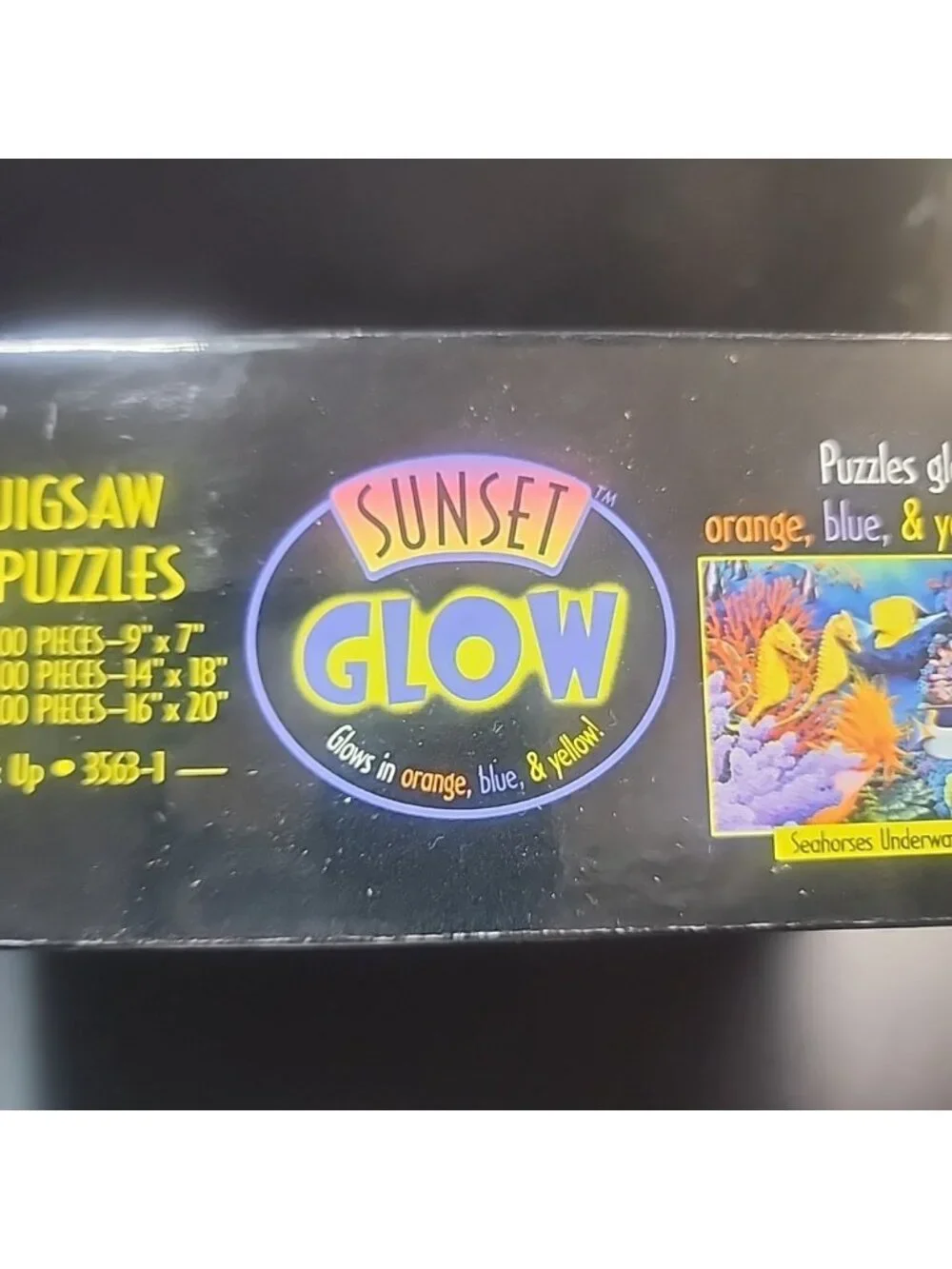 2004 Sunset Glow 3 in 1 Jigsaw Puzzle Art New Sealed Sunset Leap Seahorse Dolphi